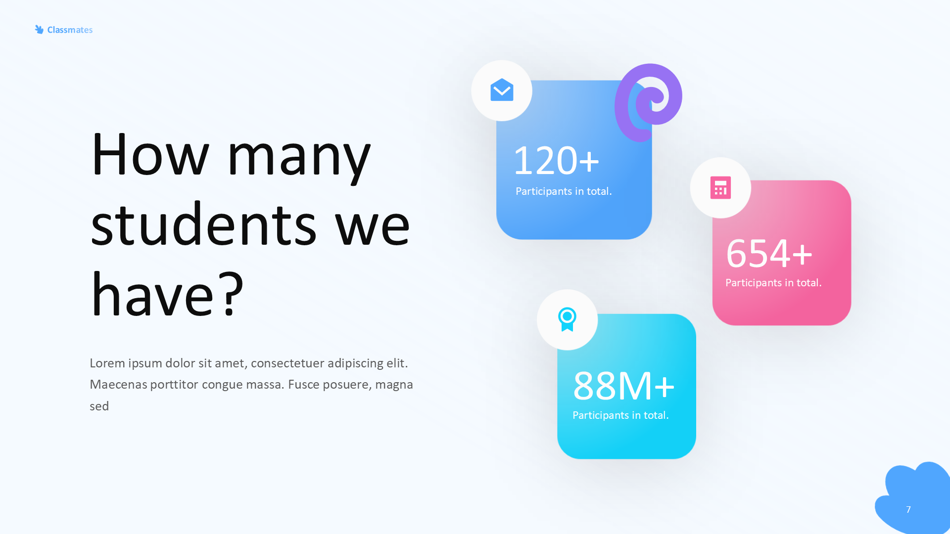 Education Classmate Light slide 7